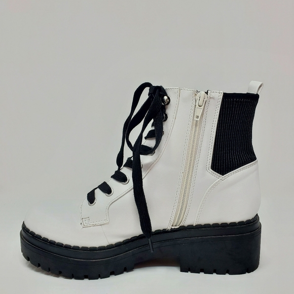 Indigo Road Wilder Combat Boots - Women's - Black and White Size 8 1/2 - Picture 8 of 15